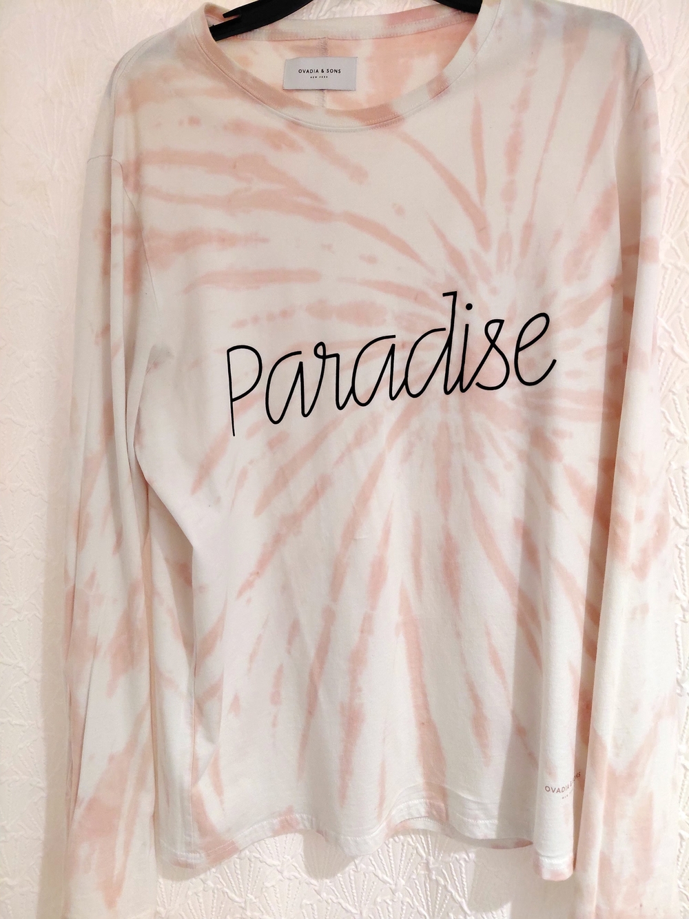 Ovadia & Sons 'Paradise' Pink Tie-Dye Long Sleeve Tee